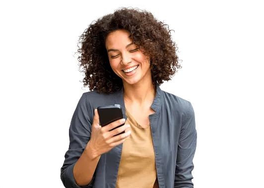 Mulher com smartphone