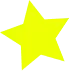 Estrela amarela decorativa