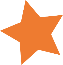 Explosão de estrela laranja decorativa atrás do celular