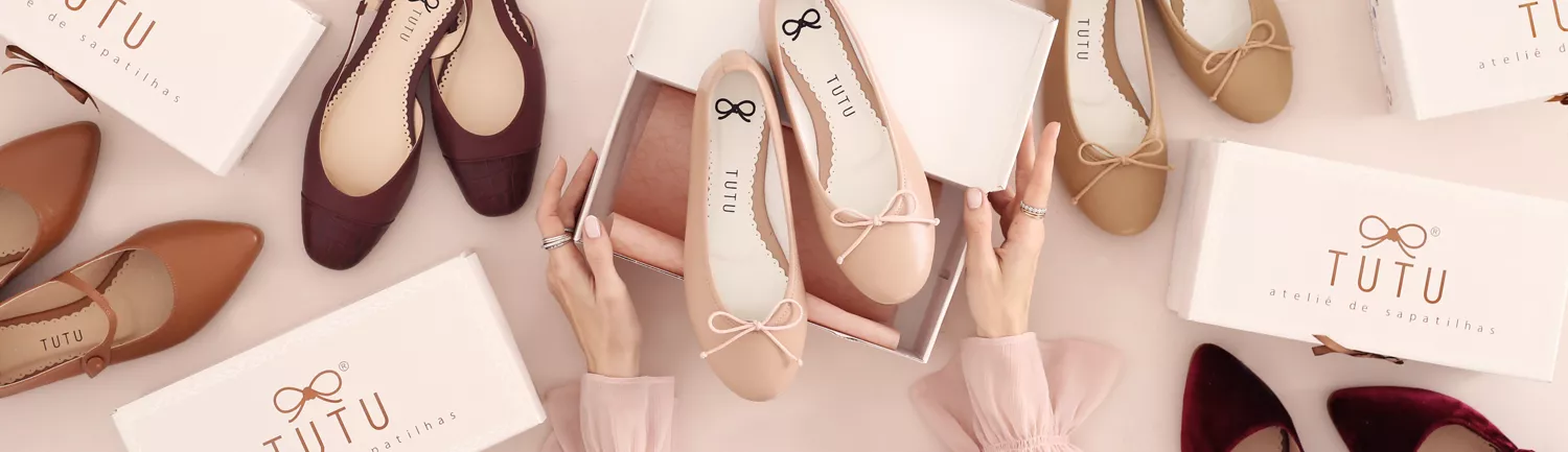 Sapatilhas Tutu com caixas